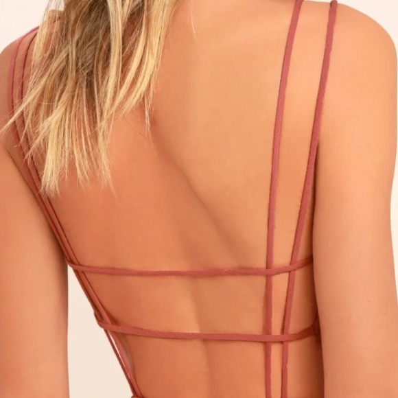 Lulus Blush Strappy Open back Dress - Picture 5 of 5